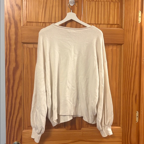 Nordstrom 14th and Union Size XL White Cream Crewneck Lightweight Sweater - Picture 6 of 7